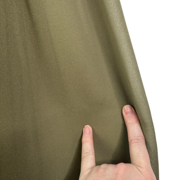 NWT Banana Republic Tigers Eye Green Strappy Midi Dress Size 10 Spaghetti Strap - Picture 9 of 15